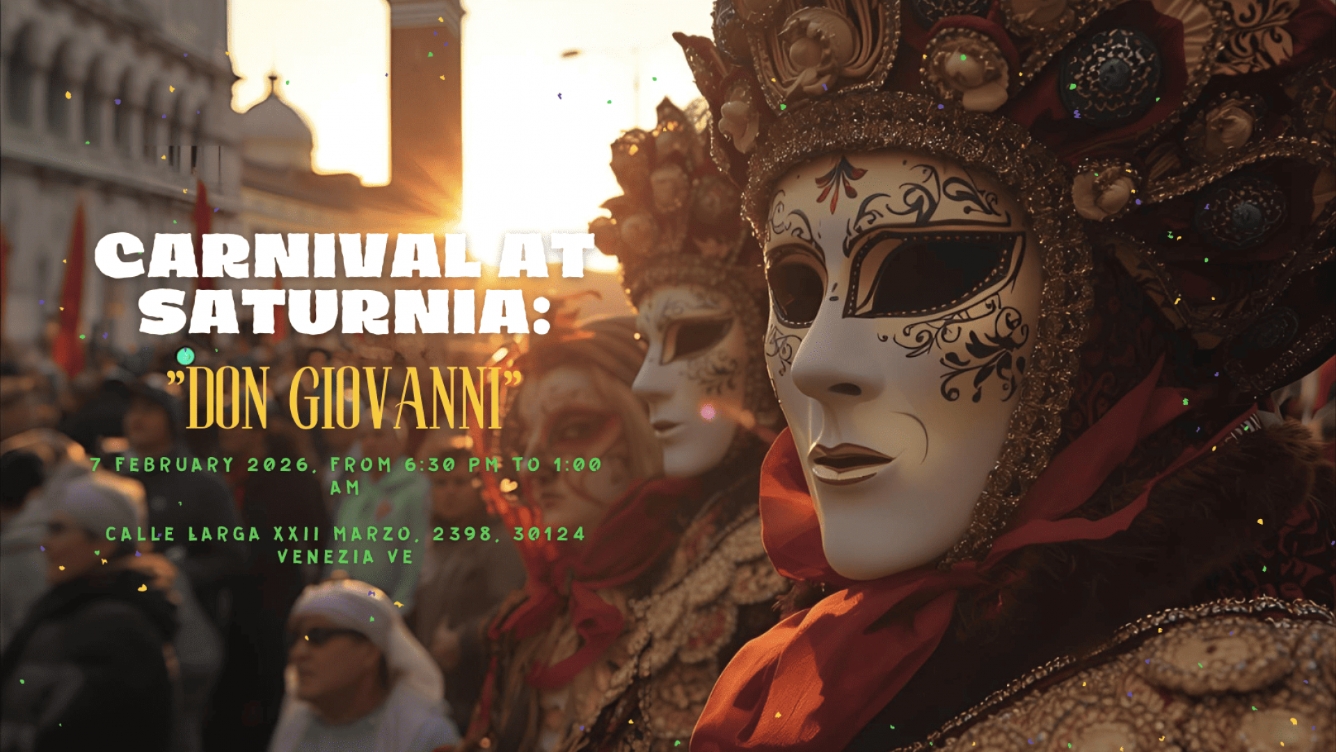 Don Giovanni Venice Carnival 2026