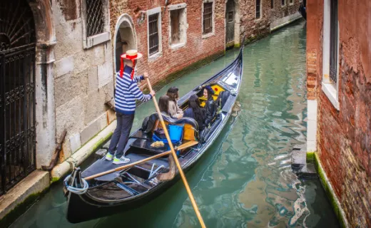 Sunset shared Gondola Ride in Venice