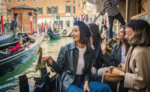 Sunset shared Gondola Ride in Venice